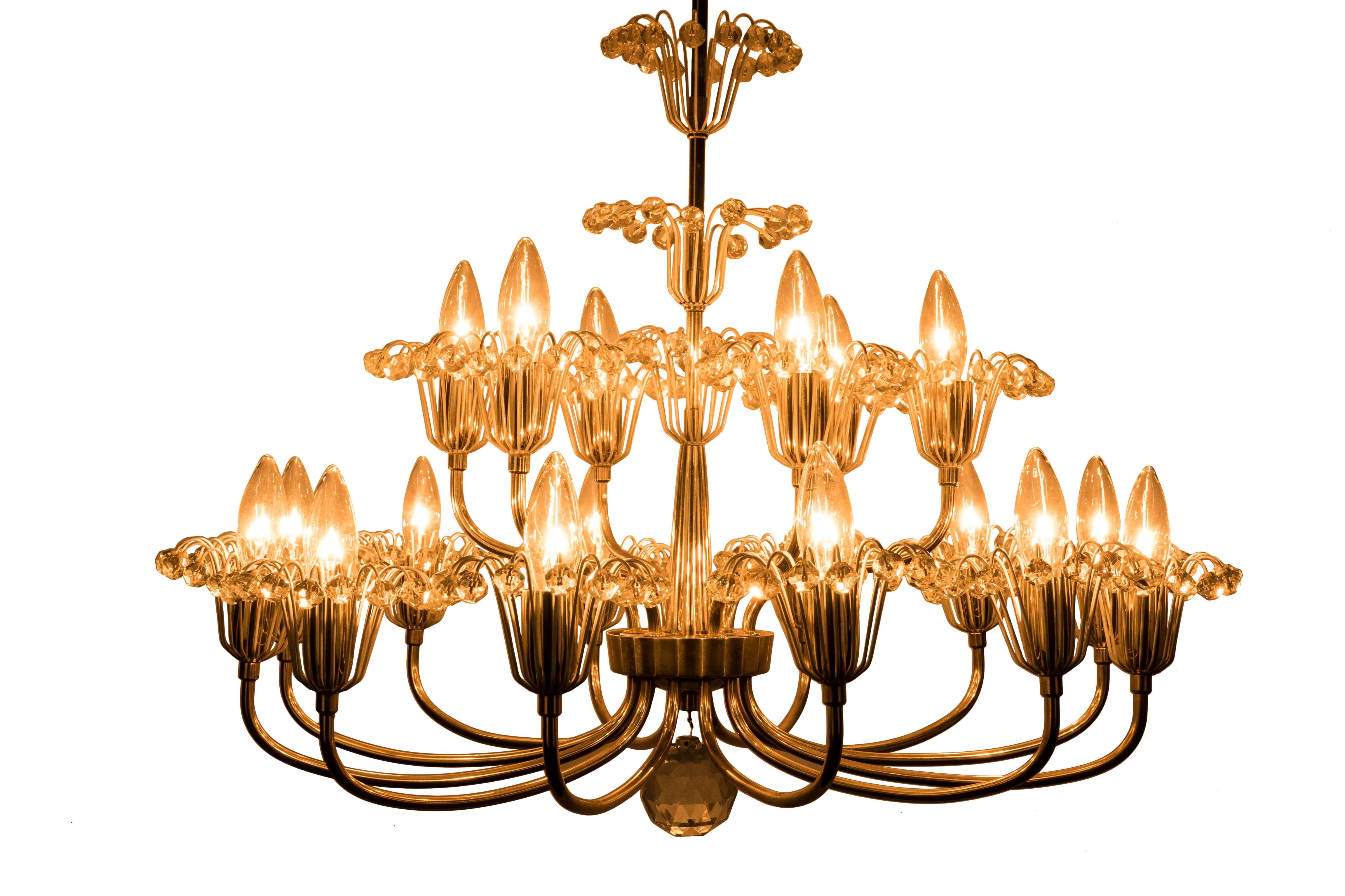 Austrian Grand Fountain Chandelier by Emil Stejnar For Sale