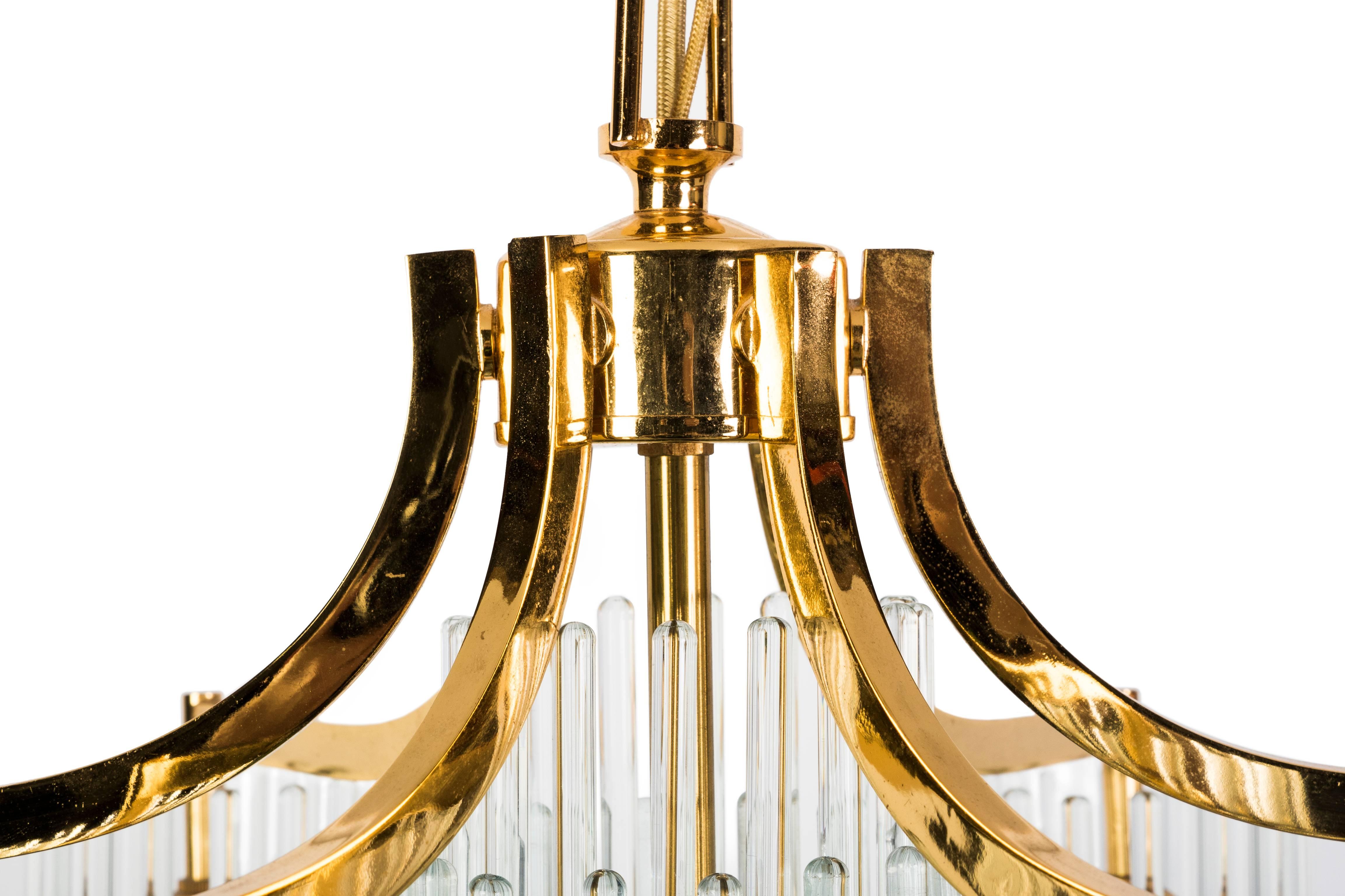 Mid-20th Century Exceptional Crystal Chandelier Pendant by Palwa