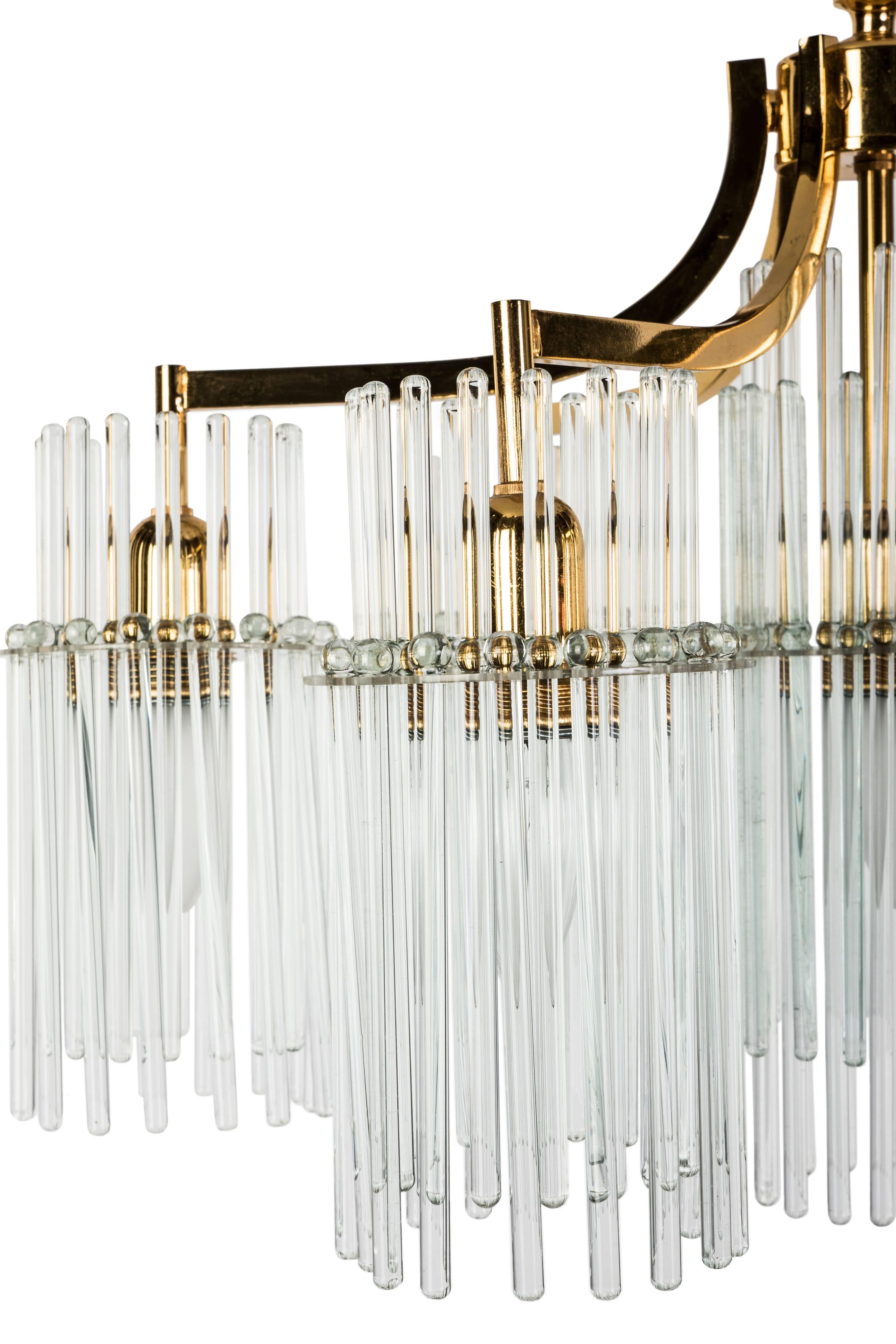 Exceptional Crystal Chandelier Pendant by Palwa In Good Condition In Kingston, NY