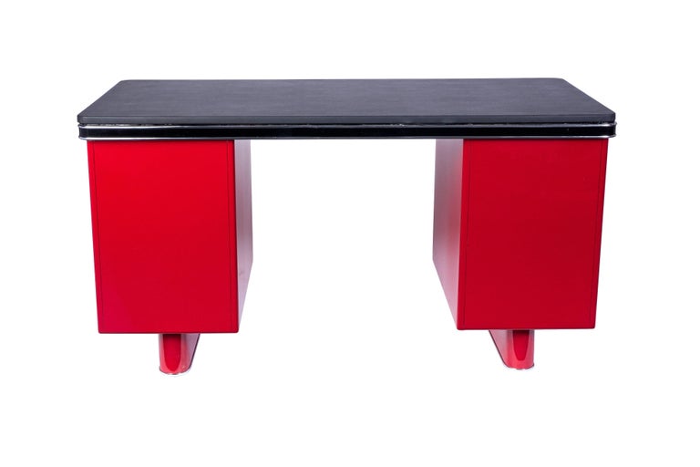 Wonderful Art Deco Metal Desk by Bauhaus at 1stDibs