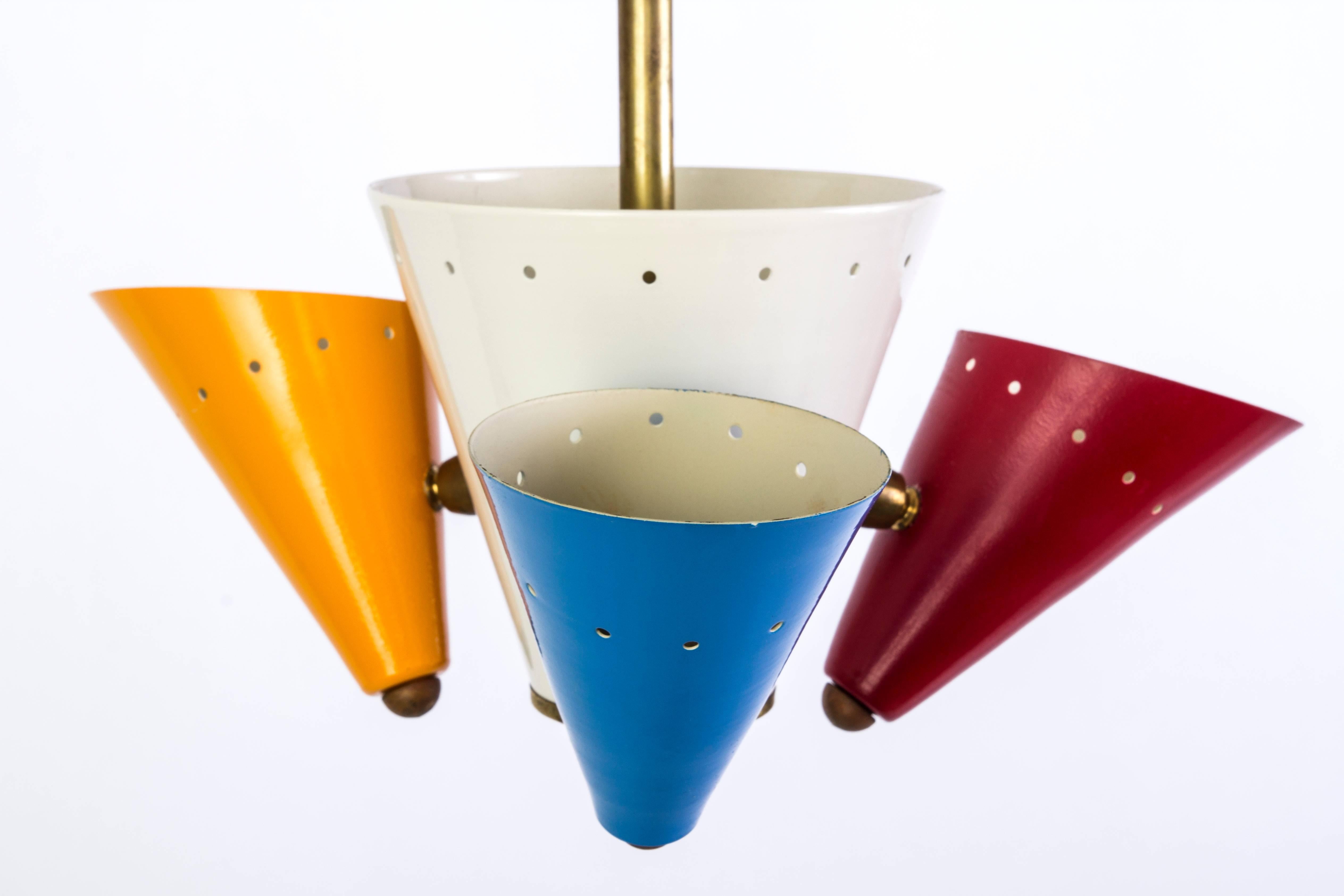 Mid-Century Modern Chic Ceiling Lamp in the style of Stilnovo, Italy