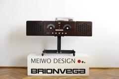 Vintage Brown Brionvega RR 126 Record Player Sideboard Radio, 1965 David Bowie