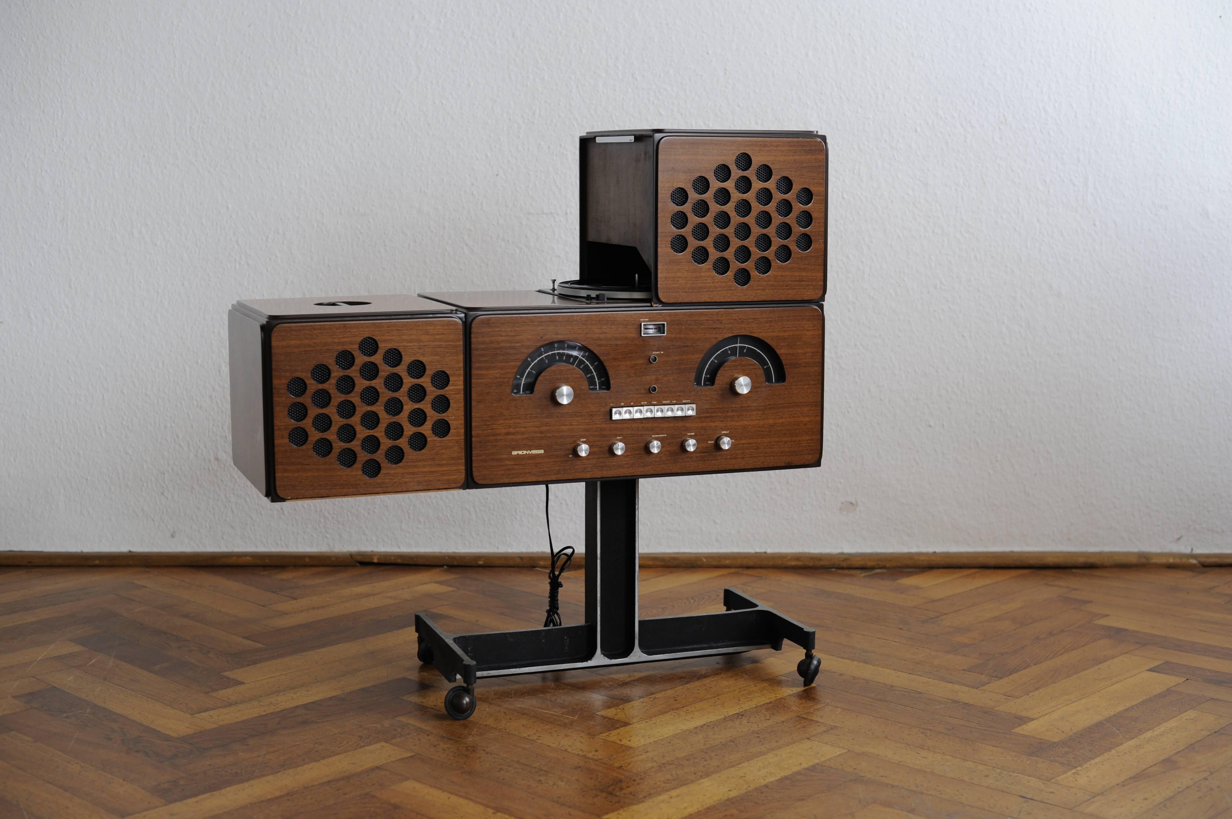 Mid-Century Modern Vintage Brionvega RR 126 FO ST Record Player Turntable Radio 1965 David Bowie