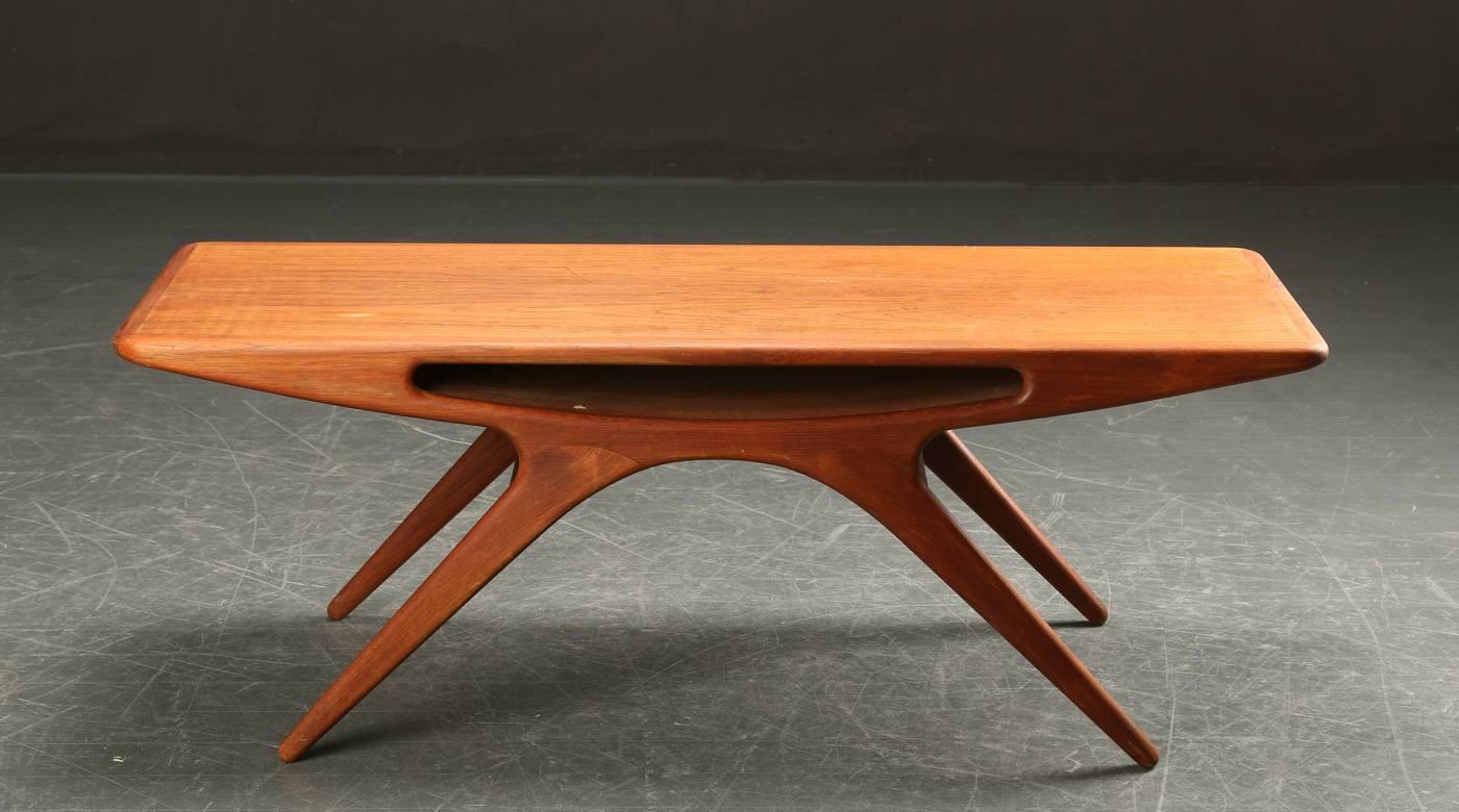 Danish 1970s 'Smile' Coffee Table by Johannes Andersen for CFC Silkeborg For Sale