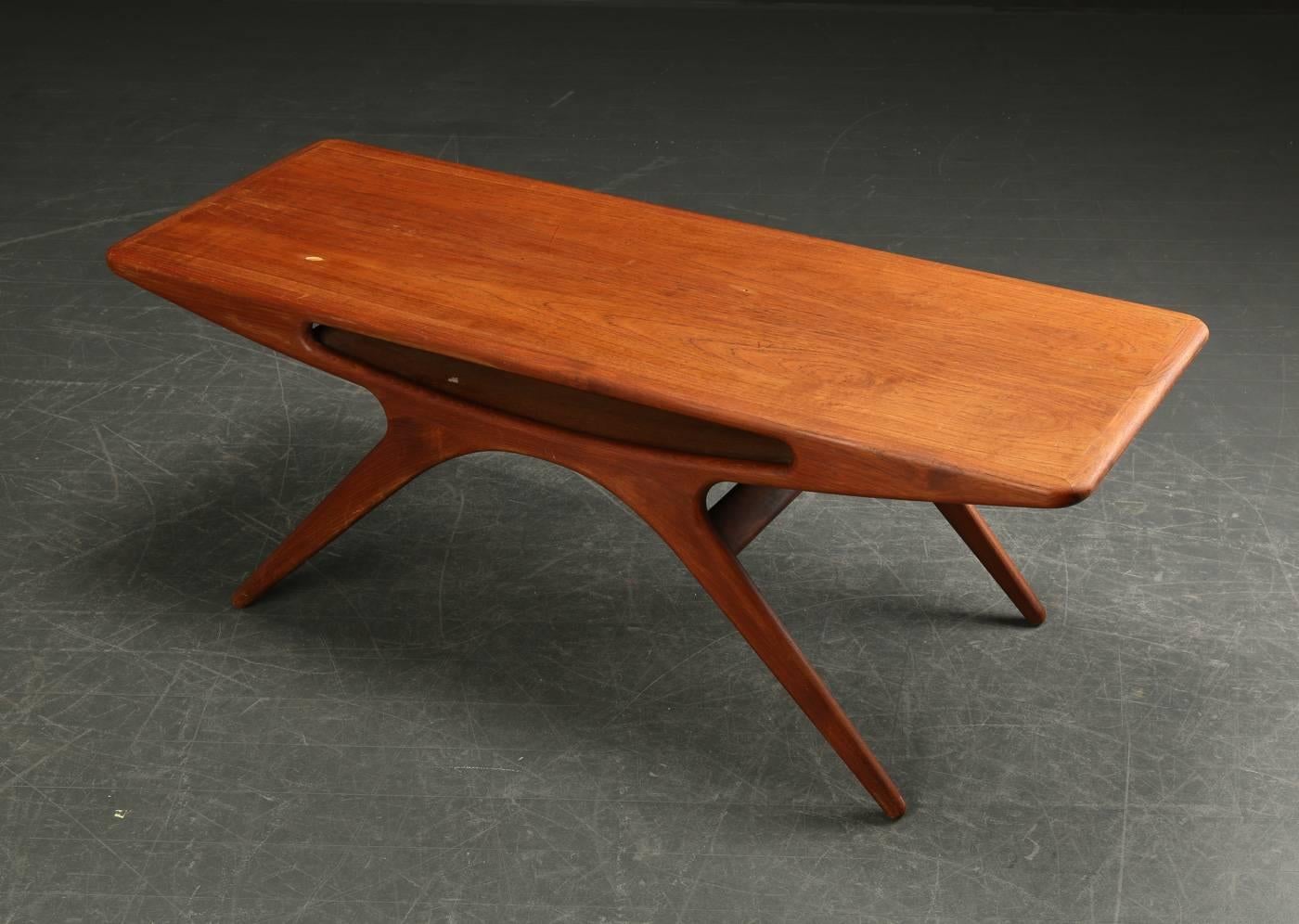 Woodwork 1970s 'Smile' Coffee Table by Johannes Andersen for CFC Silkeborg For Sale