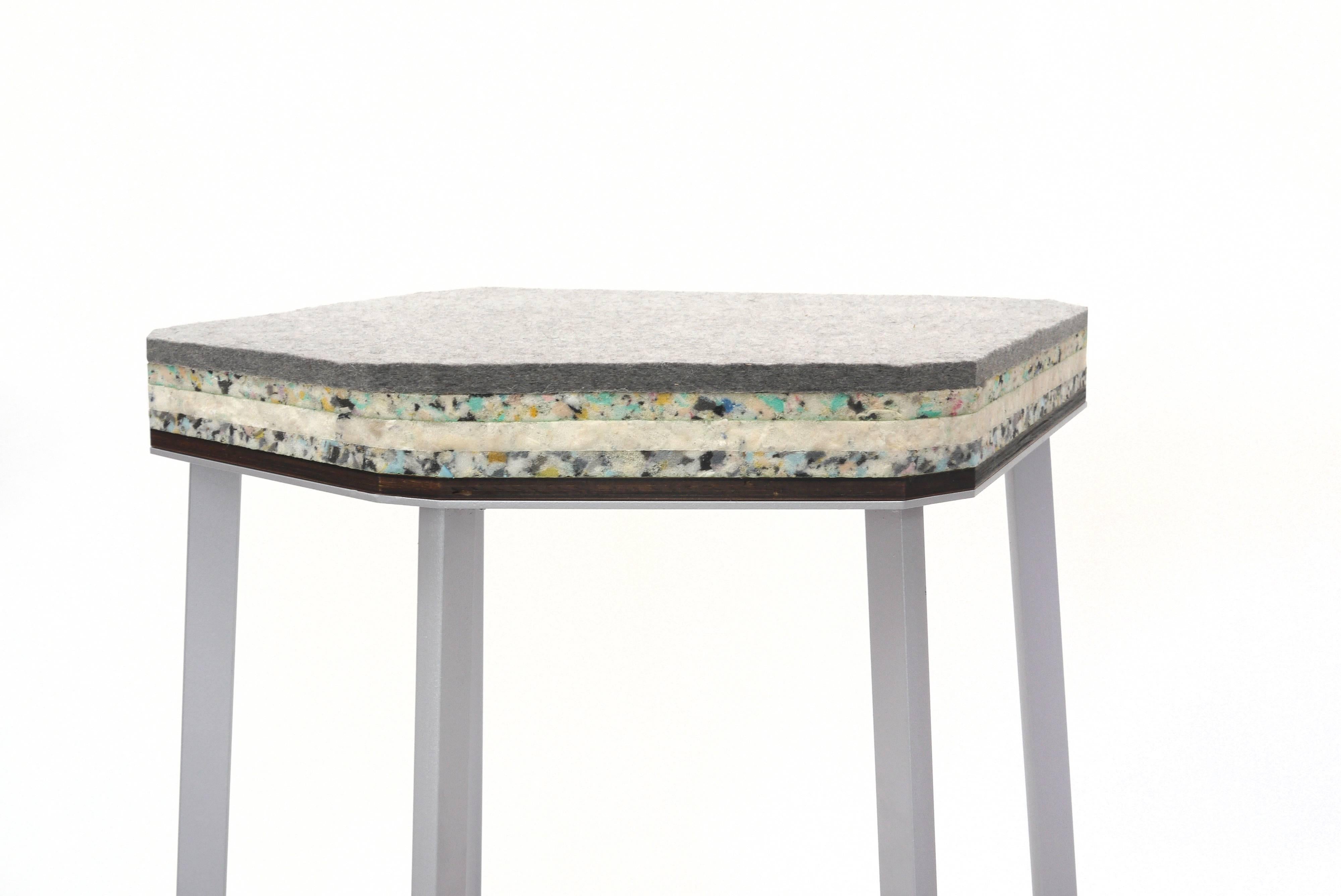 Strata is comprised of a powder coated or plated steel base with an ultra plush seat cushion created from rebonded latex foams and 100% wool felt.