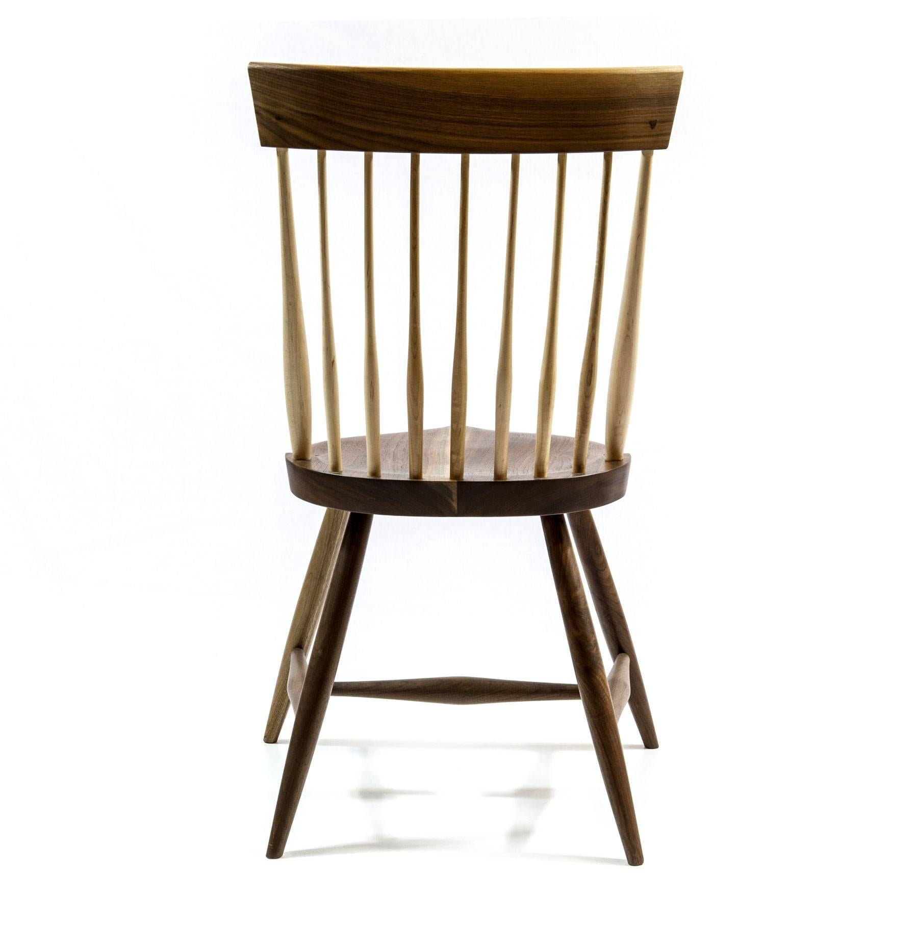 Shimna Berkshire Side Chair in Walnut with Maple Details For Sale 1