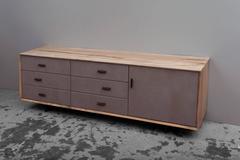 Murlough Dresser in Maple, Leather with Bronzed Hardware