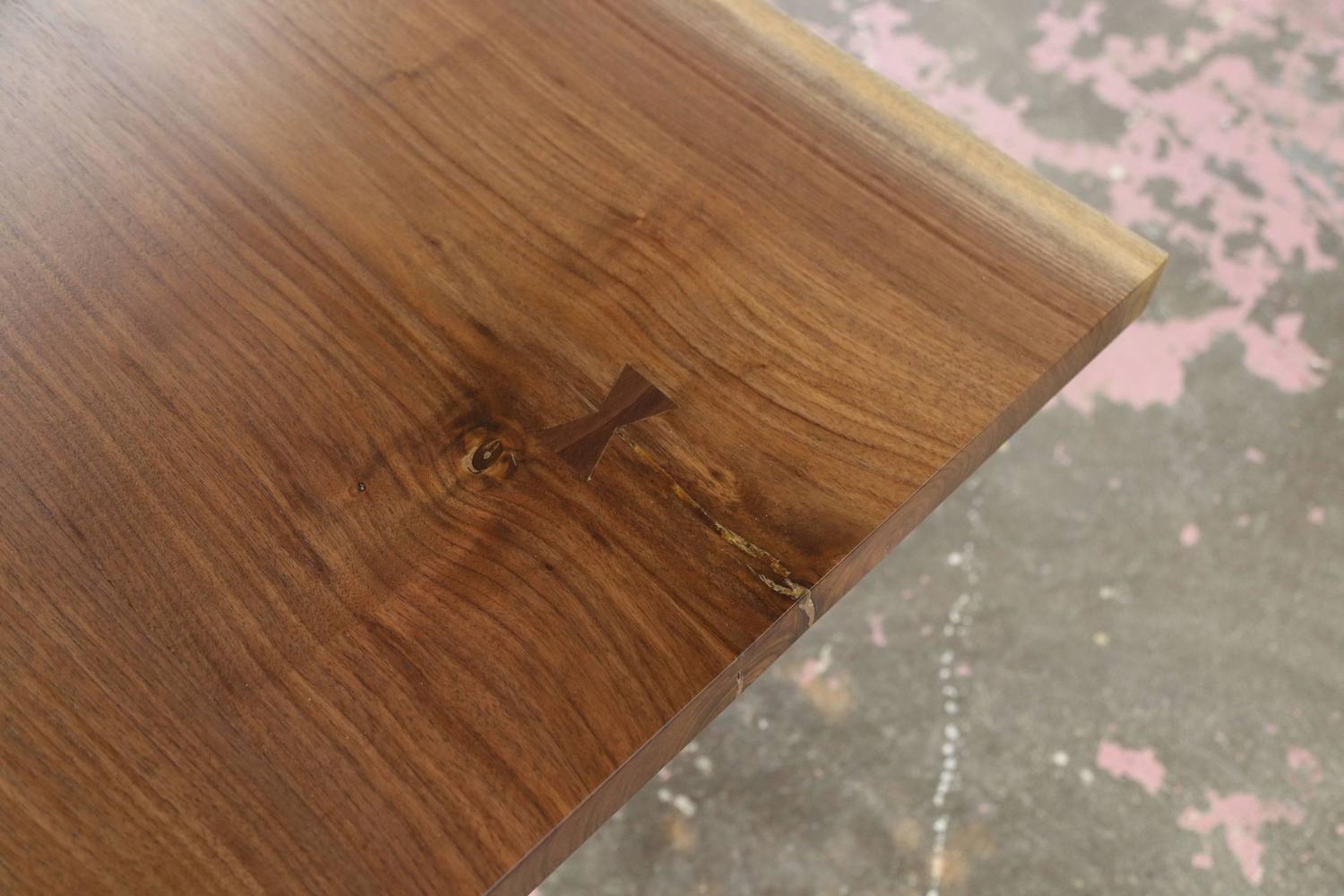 Sentient Center Join American Black Walnut Live Edge Bookmatched Slab