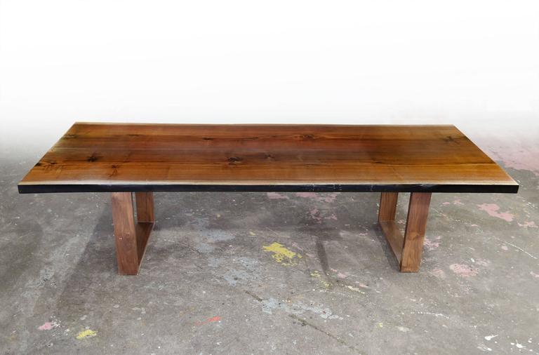 Sentient Center Join American Black Walnut Live Edge Bookmatched Slab