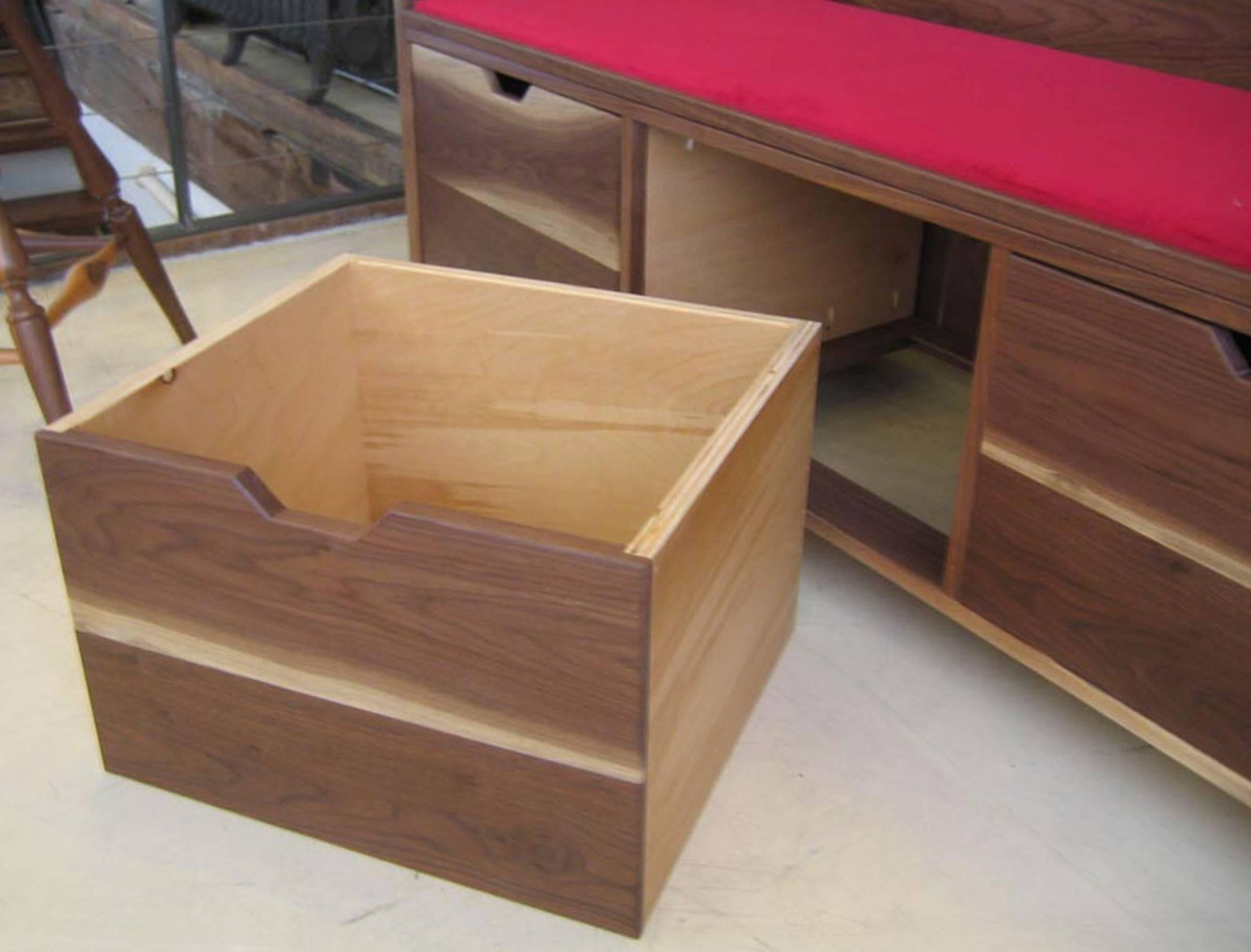 bench with storage drawers