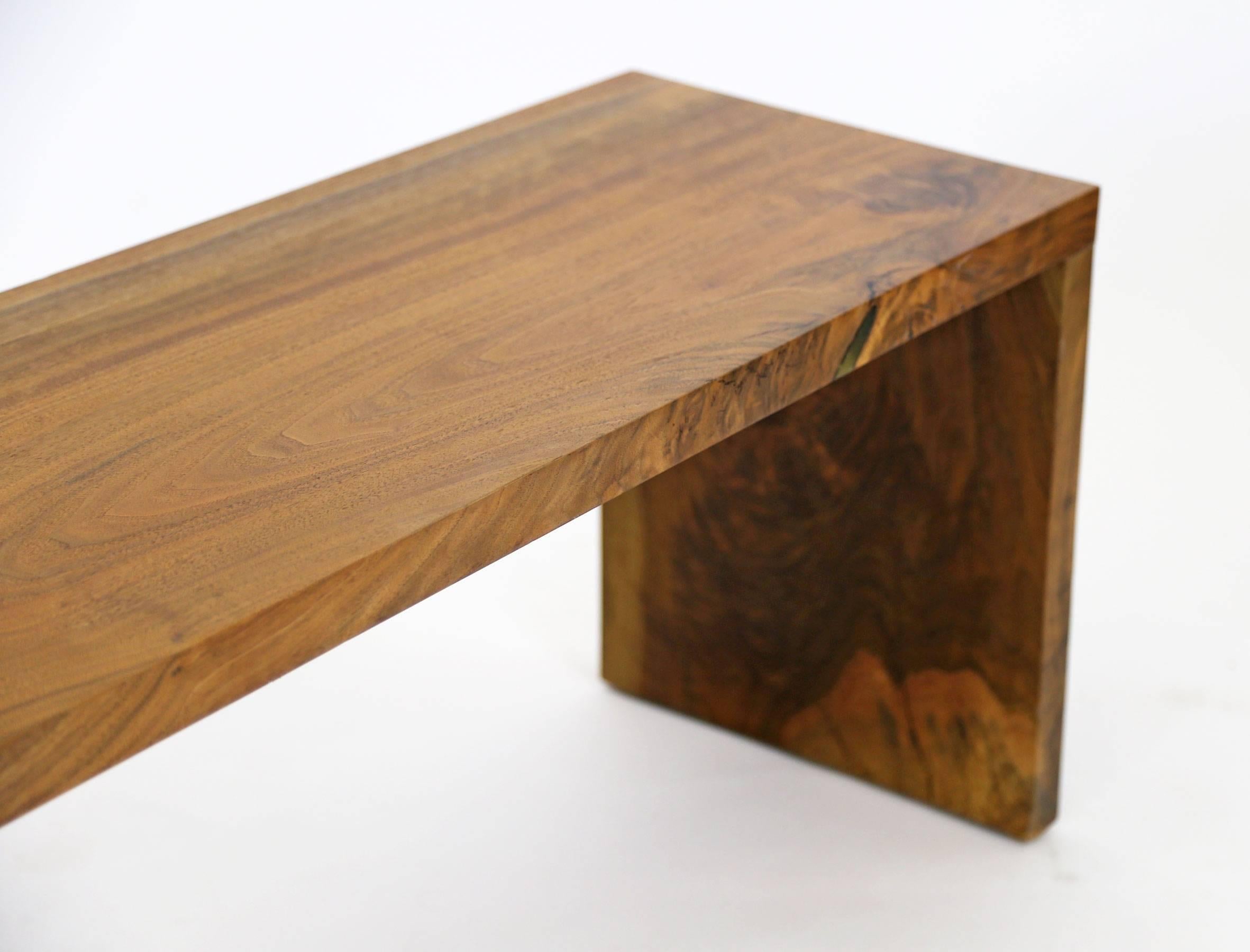 Contemporary Shimna Hardwood Walnut Bench