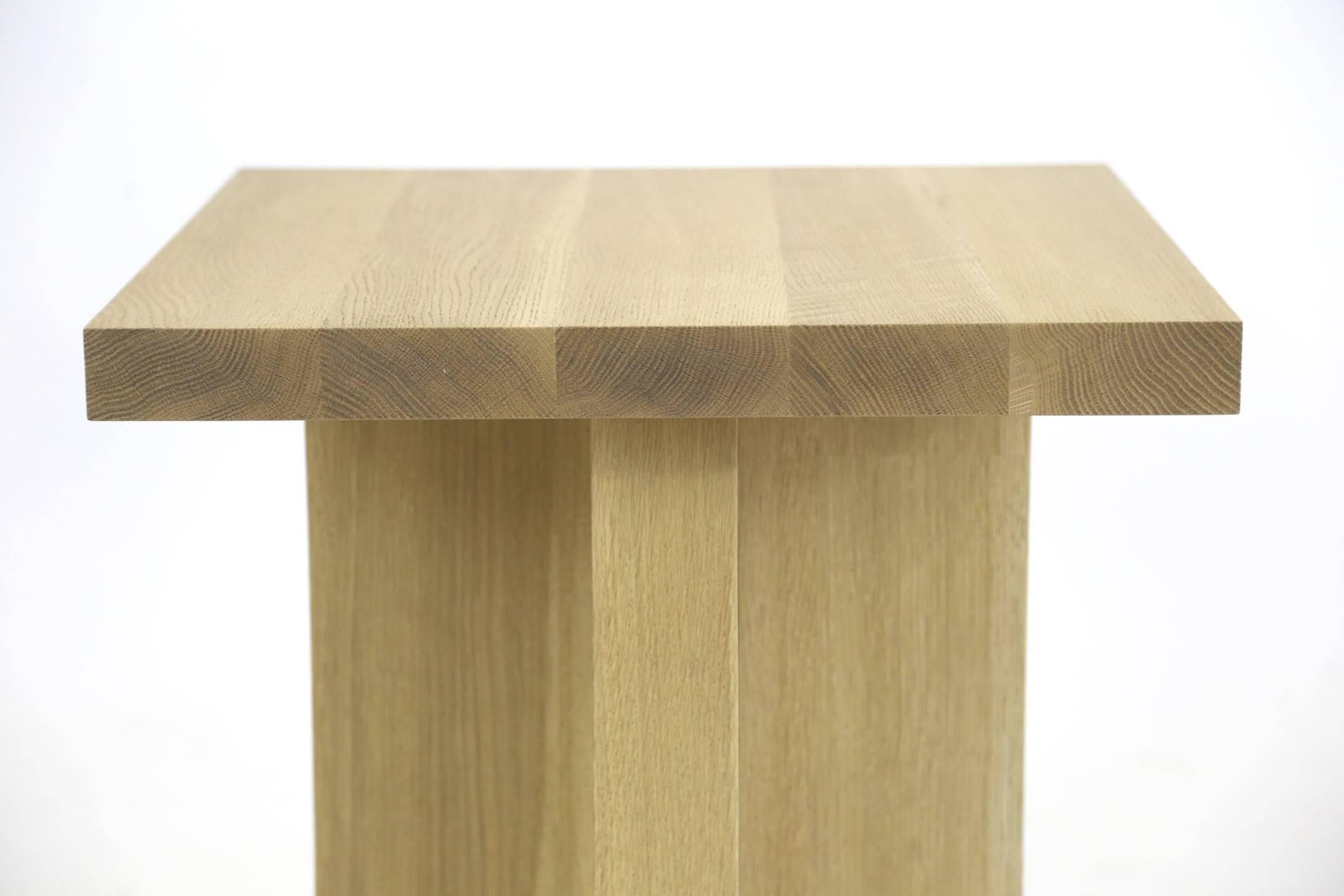 Shimna White Oak Square Side Table In New Condition For Sale In Brooklyn, NY