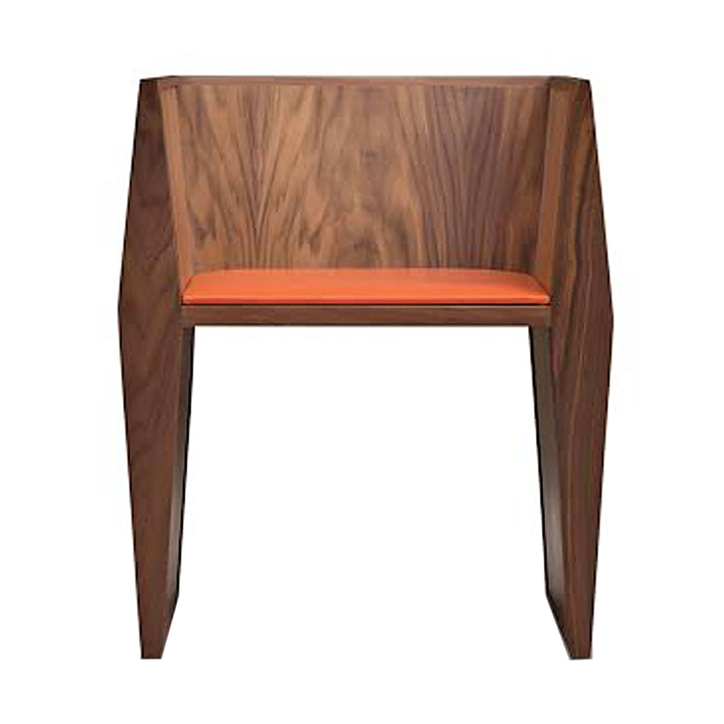 Sapience Chair in Walnut with Upholstered Seat For Sale