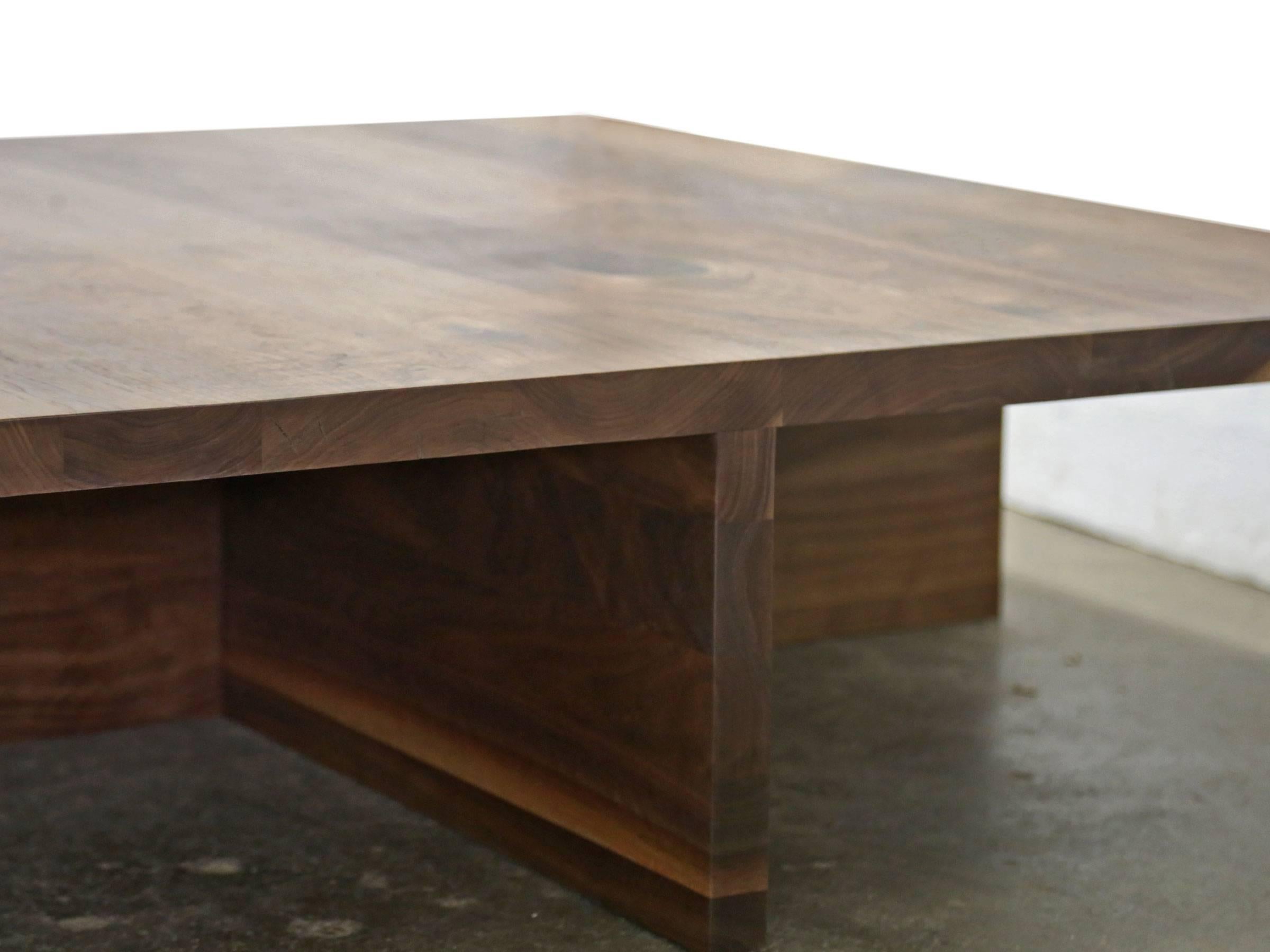 Shimna Plus Black Walnut Minimal Coffee Table In New Condition For Sale In Brooklyn, NY