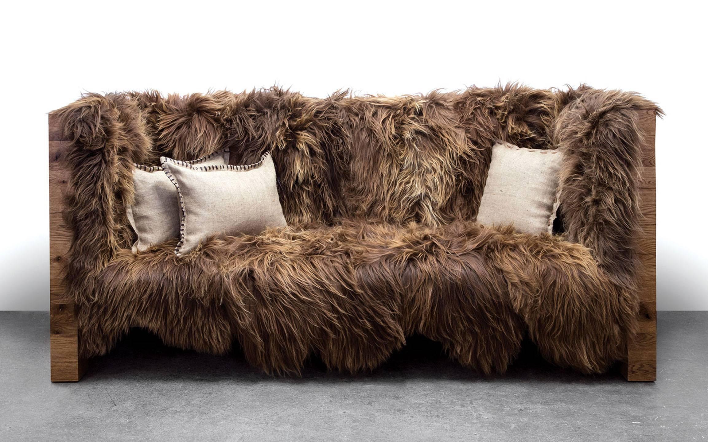 Oh no, this furry creation is not made from Chewbacca or a woolly mammoth, it's actually wool from the Icelandic sheep brought to Iceland by the Vikings. Icelandic sheep have been bred for a thousand years in a very harsh environment making the wool