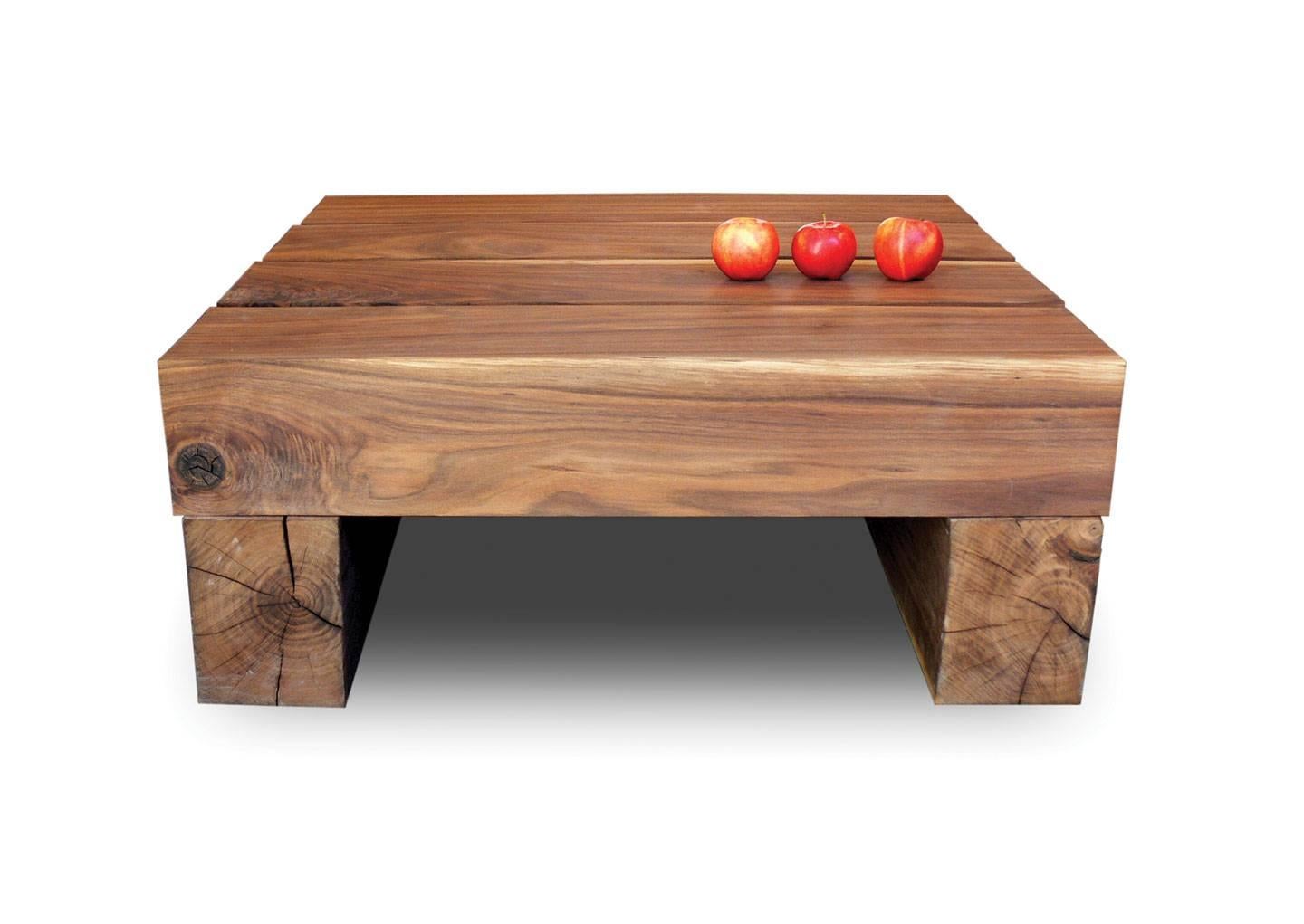 wood beam coffee table