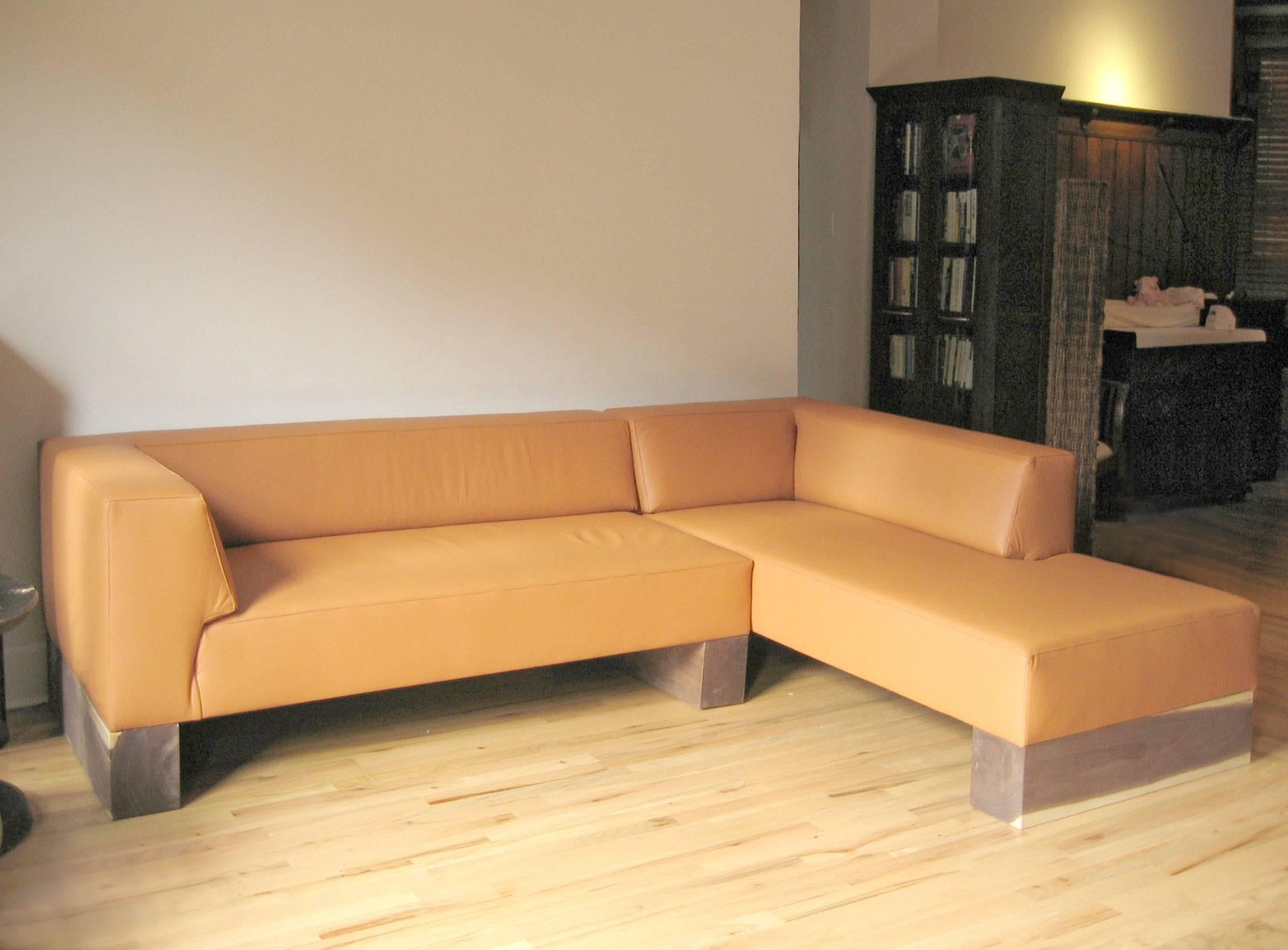 Cherry Shimna Beam Sectional Sofa For Sale