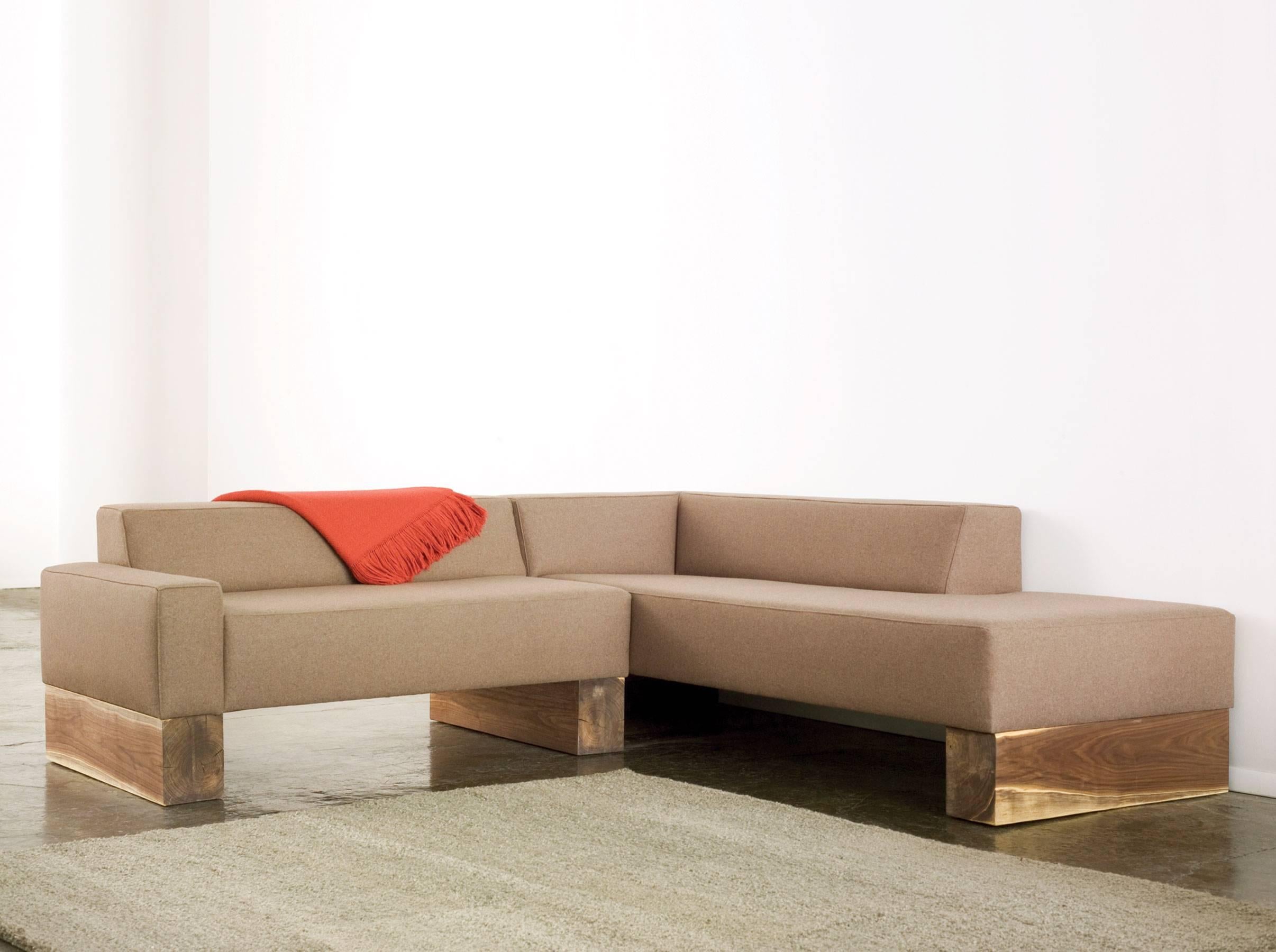 Organic Modern Shimna Beam Sectional Sofa For Sale