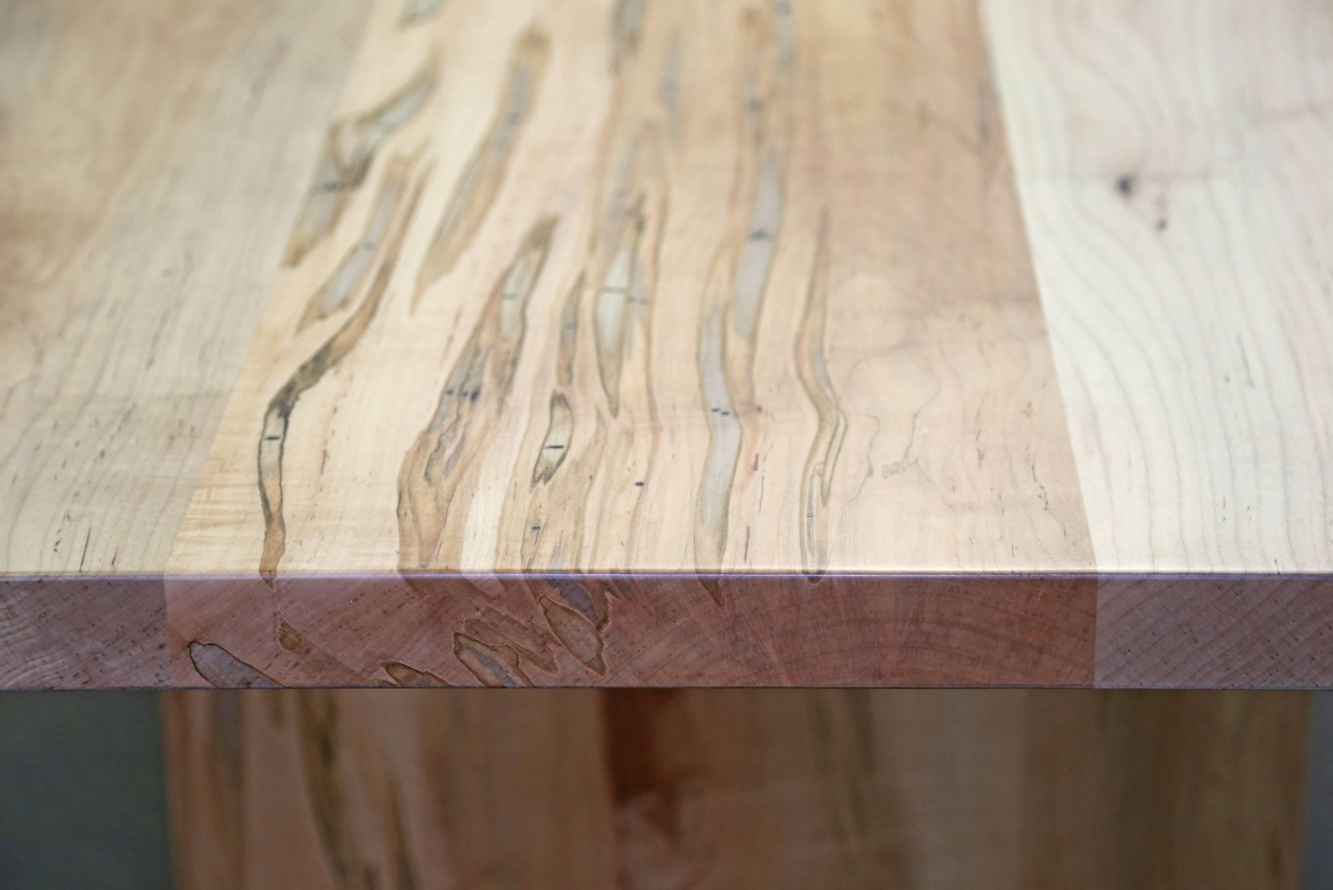 American Craftsman Maple Hardwood Farmhouse Communal Table For Sale