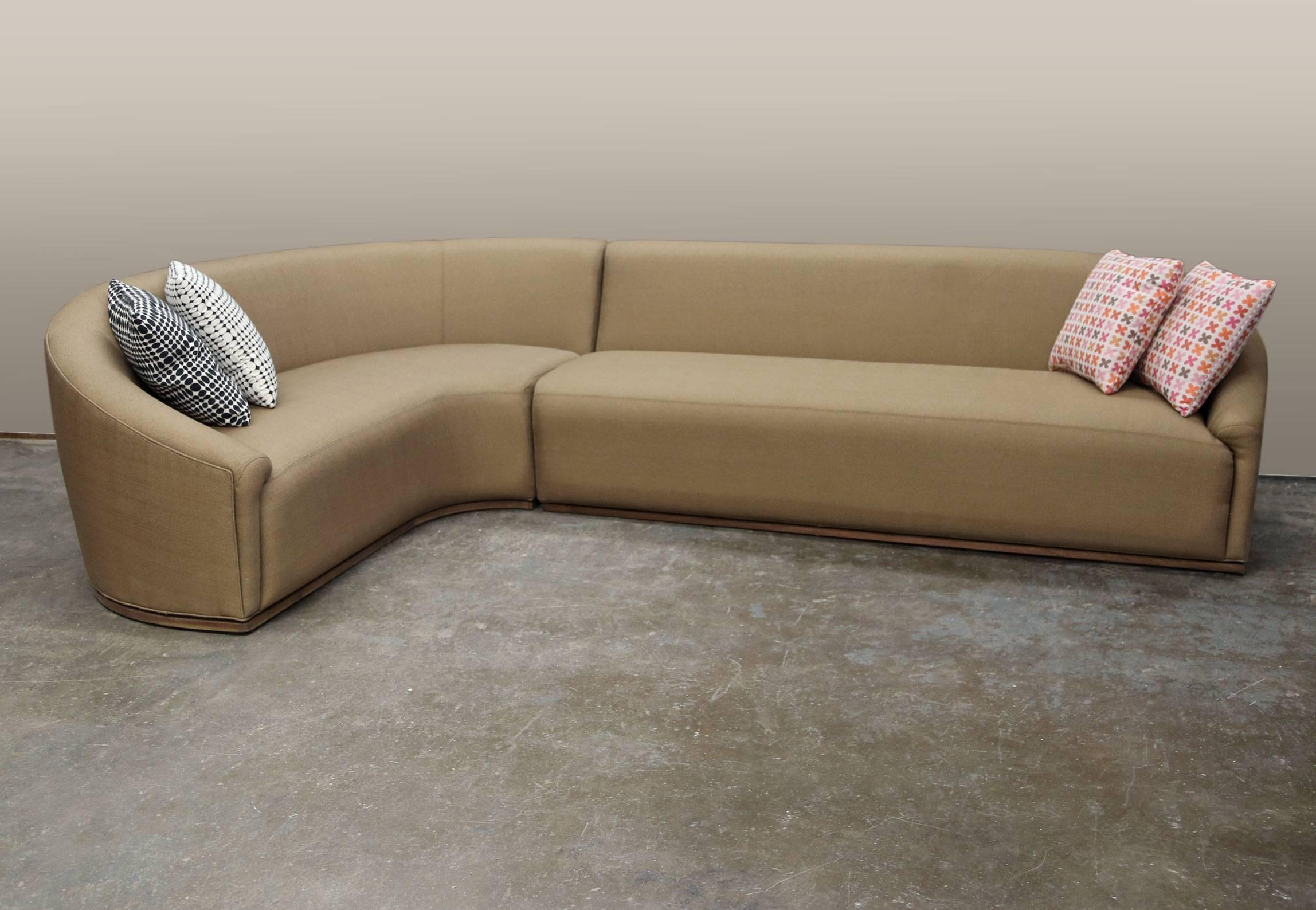 American Sentient Baashe Curved Sectional Sofa For Sale
