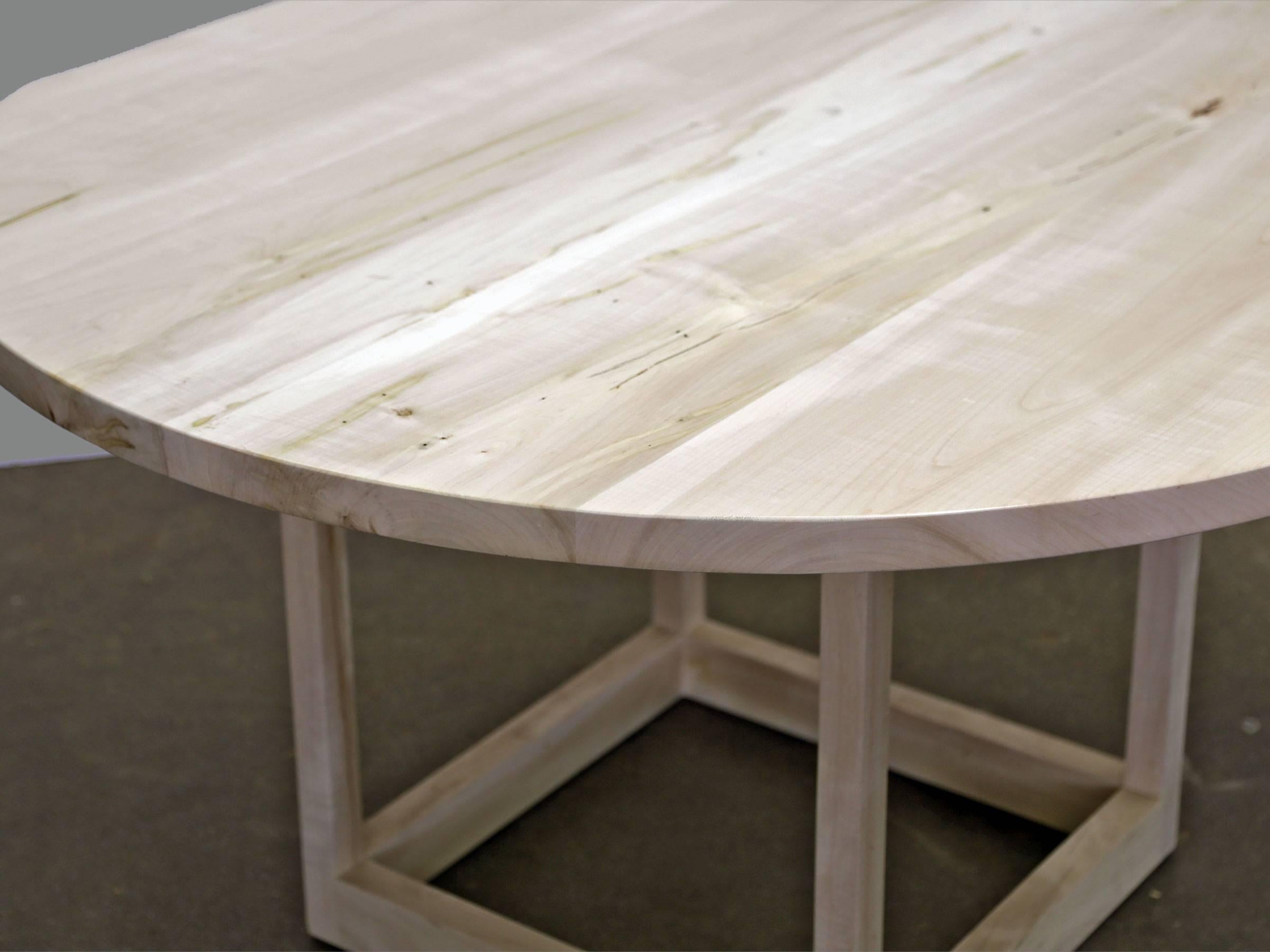 Sentient Flow Round Pedestal Table in Ambrosia Maple with Live Edge For Sale 1