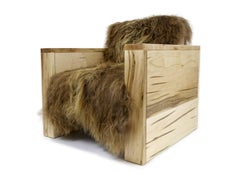 Sentient Joojay Armchair in Maple and Icelandic Sheepskin