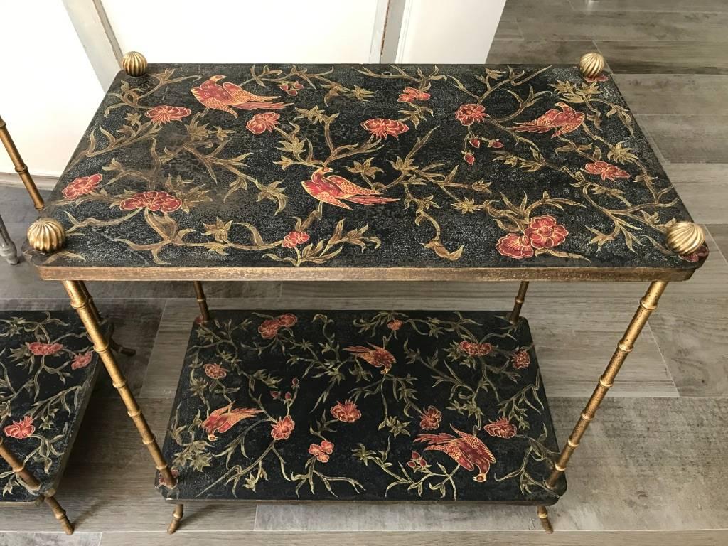 Pair of Italian Lacquered Side Tables, Circa 1960 In Good Condition In Madrid, ES