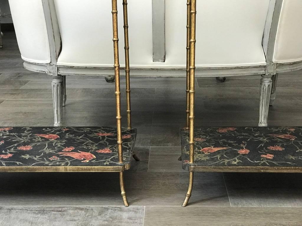 Mid-20th Century Pair of Italian Lacquered Side Tables, Circa 1960
