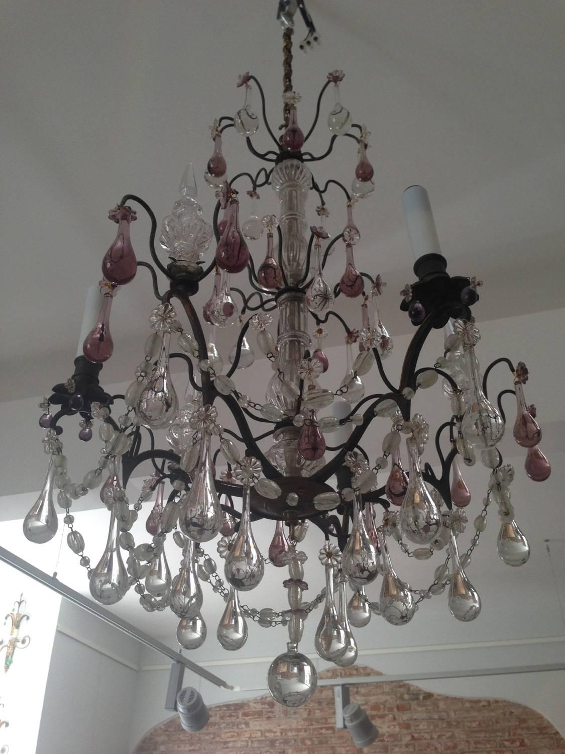 Antique French Baccarat Chandelier In Excellent Condition In Madrid, ES