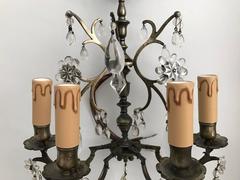 Antique Pair of French Silver Bronze Wall Lights, circa 1800