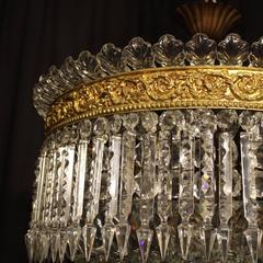 French Gilded Four-Light Antique Plaffonier