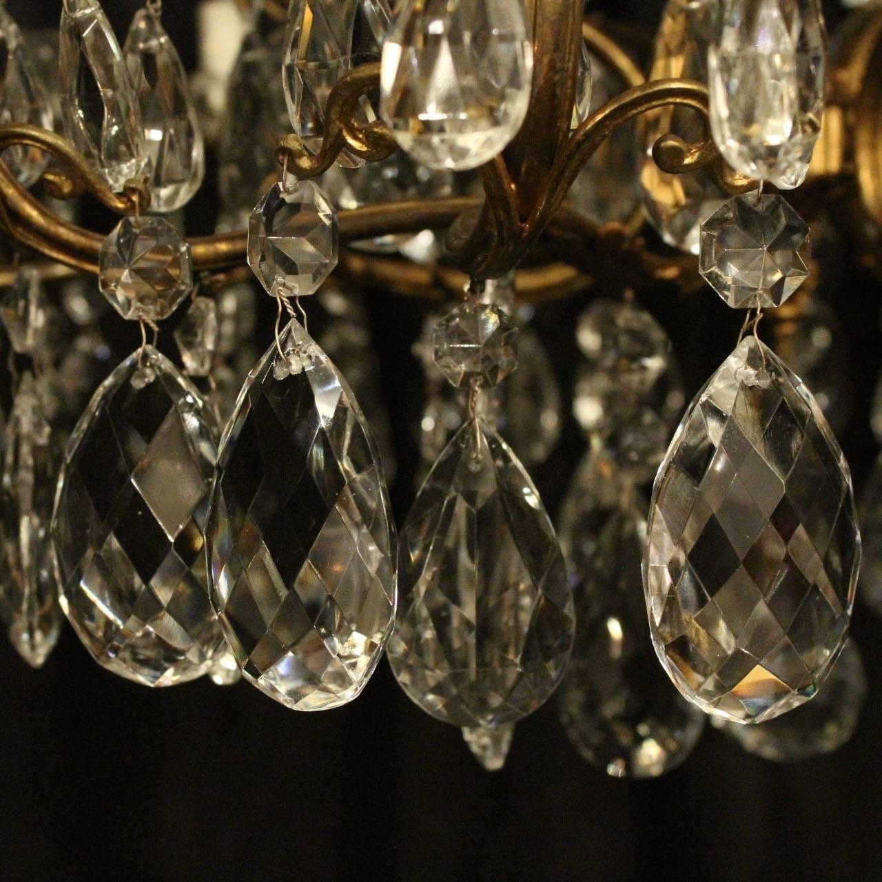 Brass Italian Gilded Eighteen-Light Antique Chandelier