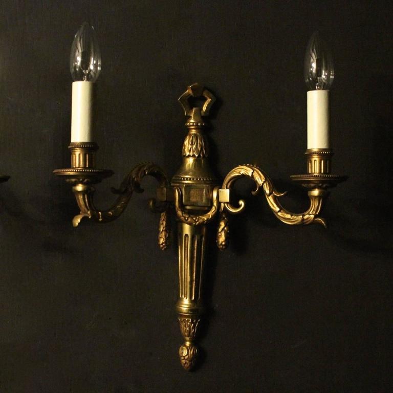 French Set of four Bronze Antique Wall Lights at 1stdibs