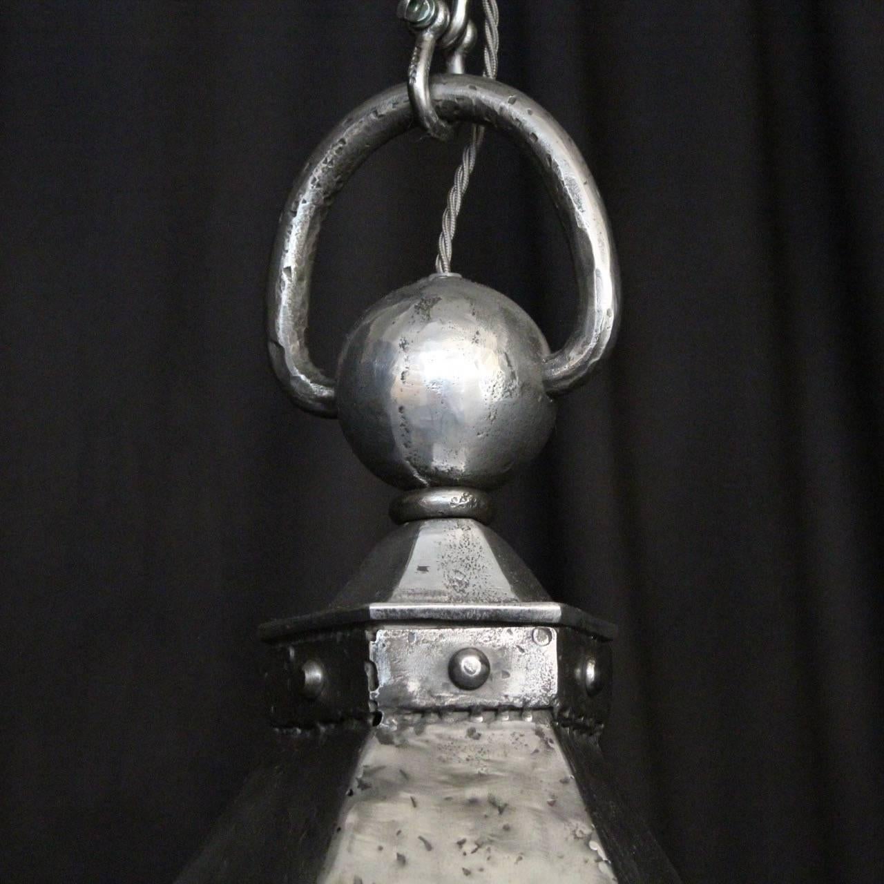 English Triple Light Gothic Antique Lantern 3