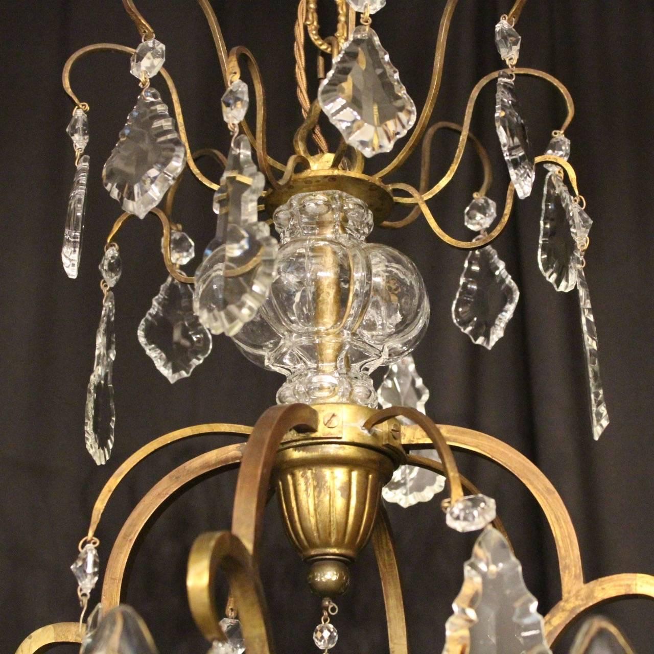 French Sixteen-Light Antique Cage Antique Chandelier 2