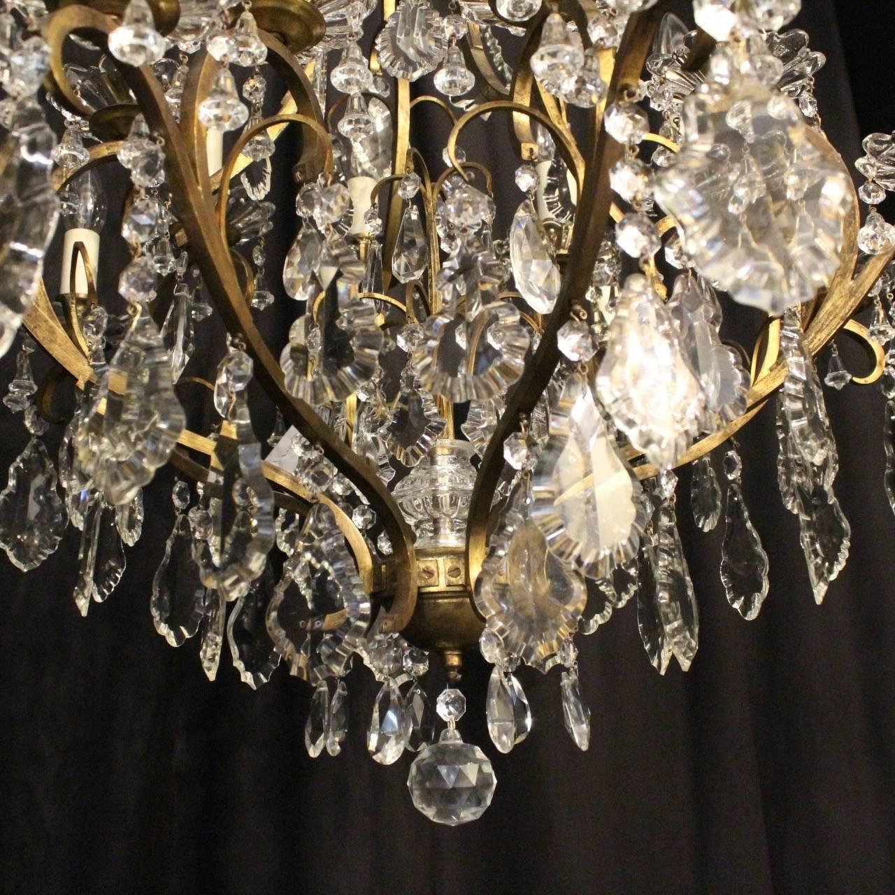 French Sixteen-Light Antique Cage Antique Chandelier 3