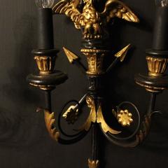 Italian Set of Four Gilded Eagle Wall Lights