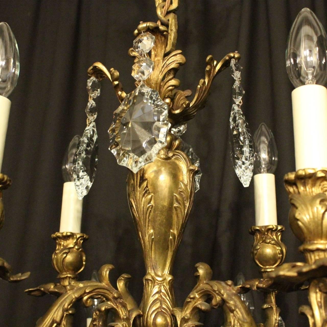 Italian Bronze Twelve-Light Antique Chandelier 1