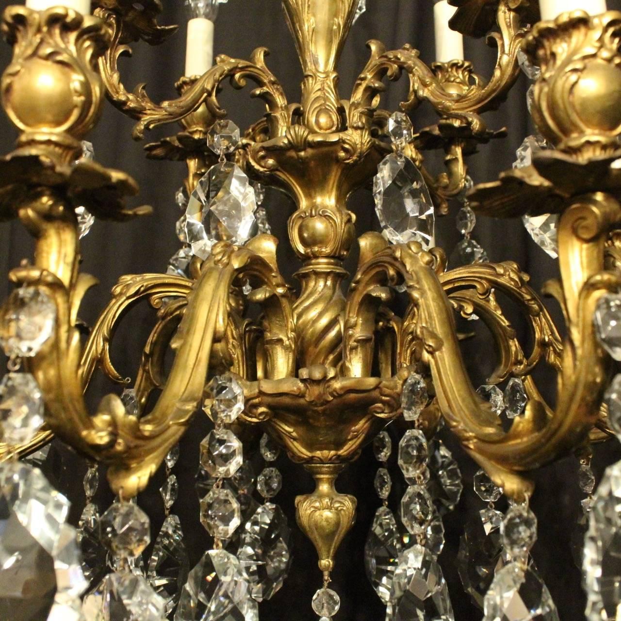 Italian Bronze Twelve-Light Antique Chandelier 2
