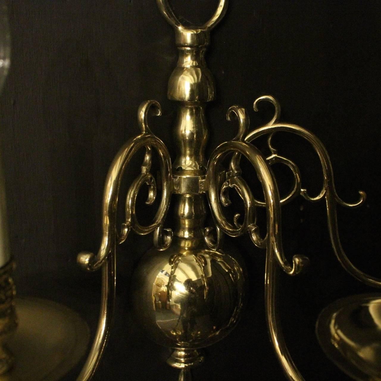 English Set of Four Brass Antique Sconces im Zustand „Hervorragend“ in Chester, GB