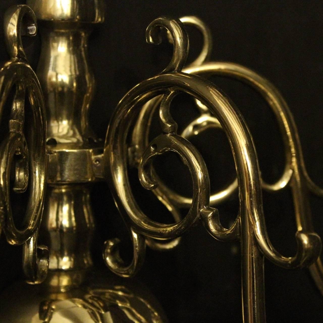 English Set of Four Brass Antique Sconces (19. Jahrhundert)