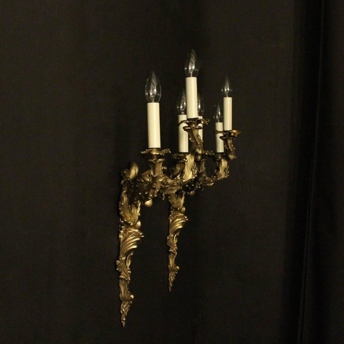 French 19th Century Gilded Wall Sconces 3