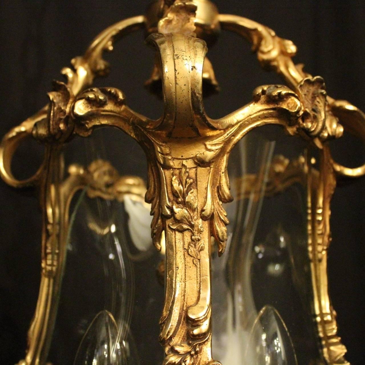 Italian Pair of Four-Light Gilded Bronze Cherub Lanterns 2