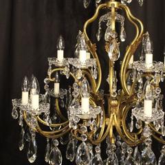 Italian Gilded Nineteen-Light Antique Chandelier