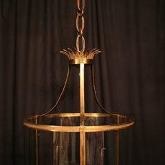 French Gilded Antique Convex Lantern