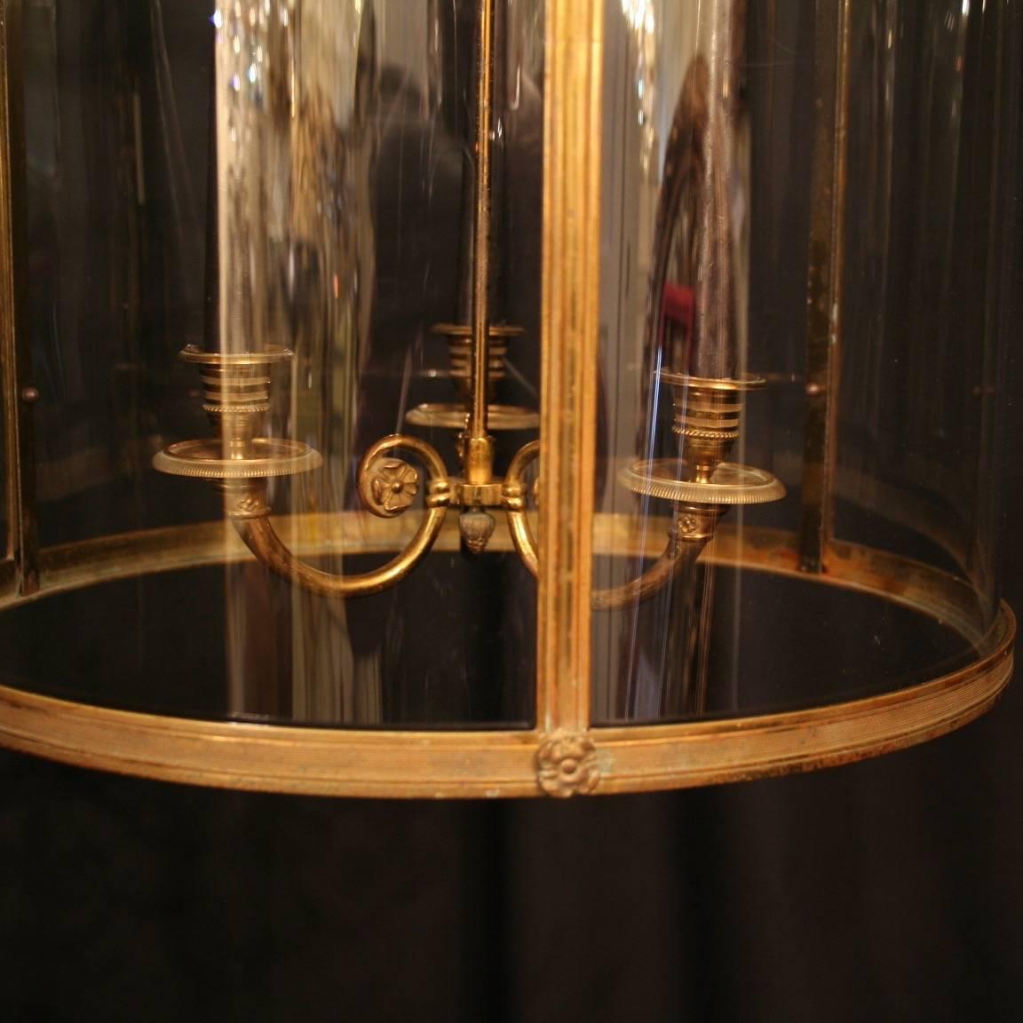 Gilt French Gilded Antique Convex Lantern