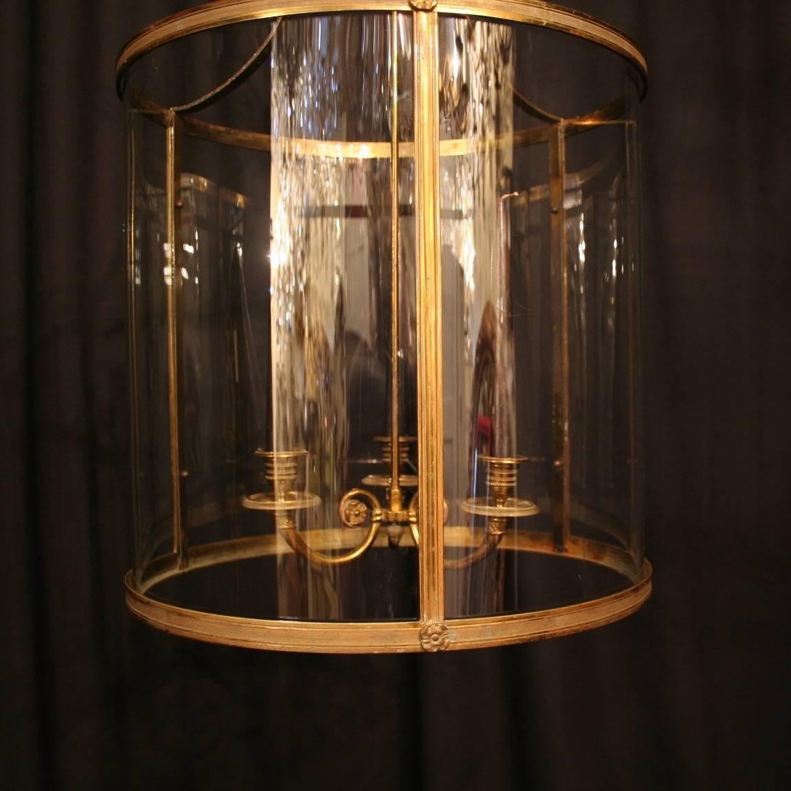 French Gilded Antique Convex Lantern In Excellent Condition In Chester, GB