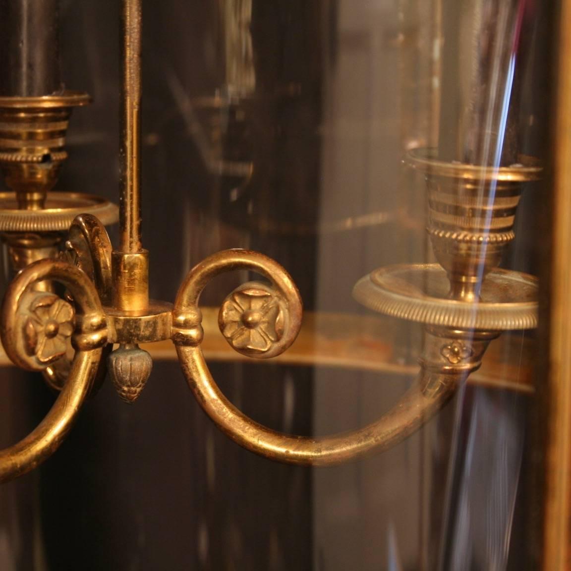 Bronze French Gilded Antique Convex Lantern