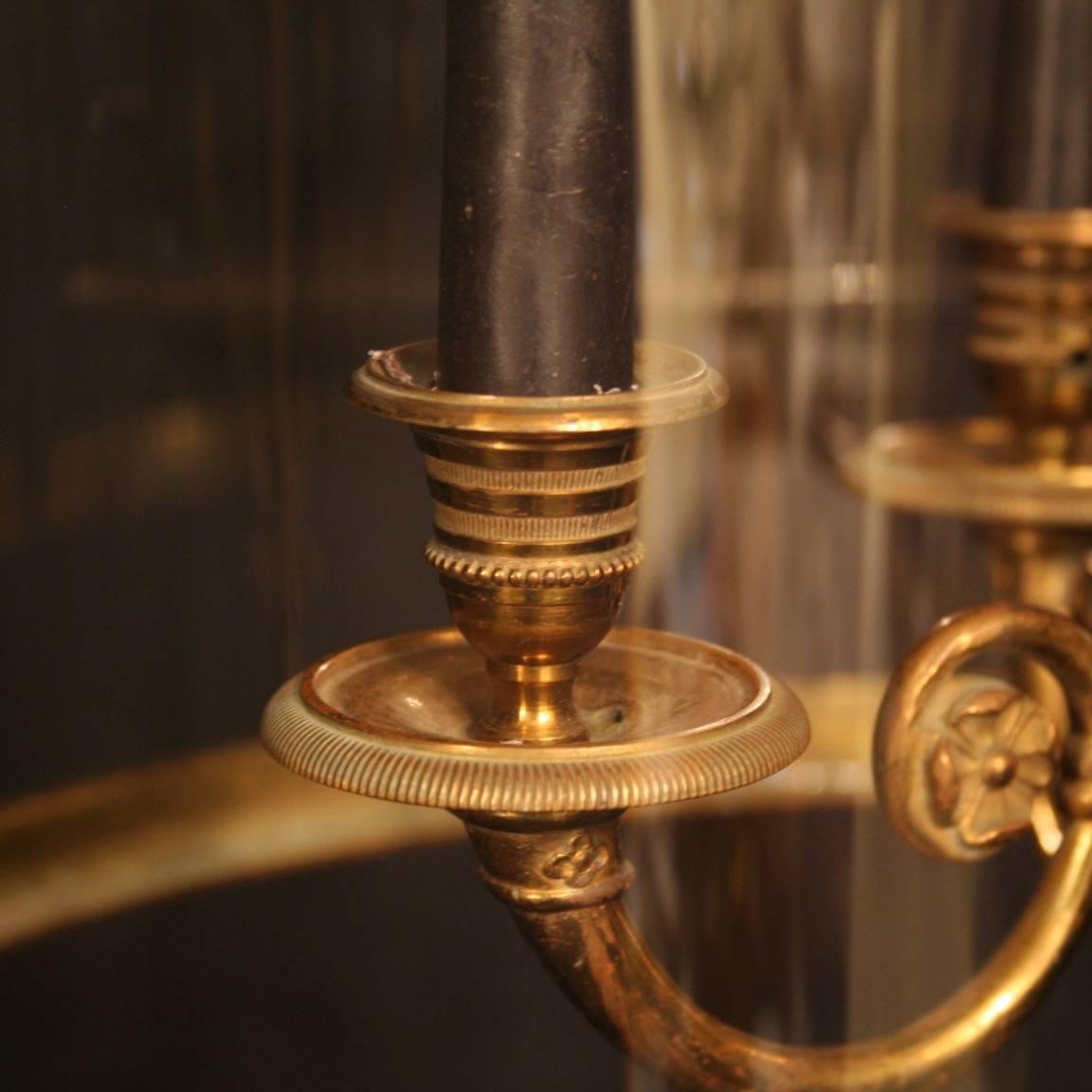 French Gilded Antique Convex Lantern 1